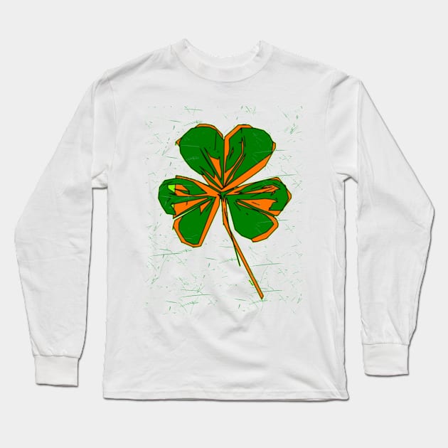 st patricks day shamrock Long Sleeve T-Shirt by FasBytes